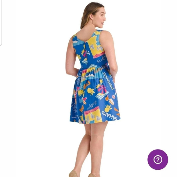 Modcloth Optimistic Effect Travel Dress 2X - Picture 2 of 6